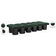 Meridian Furniture Pavilion Green Boucle Fabric Bench