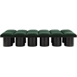 Meridian Furniture Pavilion Green Boucle Fabric Bench