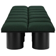 Meridian Furniture Pavilion Green Boucle Fabric Bench