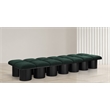 Meridian Furniture Pavilion Green Boucle Fabric Bench