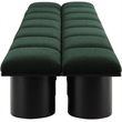 Meridian Furniture Pavilion Green Boucle Fabric Bench
