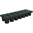 Meridian Furniture Pavilion Green Boucle Fabric Bench