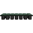 Meridian Furniture Pavilion Green Boucle Fabric Bench