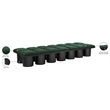 Meridian Furniture Pavilion Green Boucle Fabric Bench