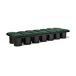 Meridian Furniture Pavilion Green Boucle Fabric Bench