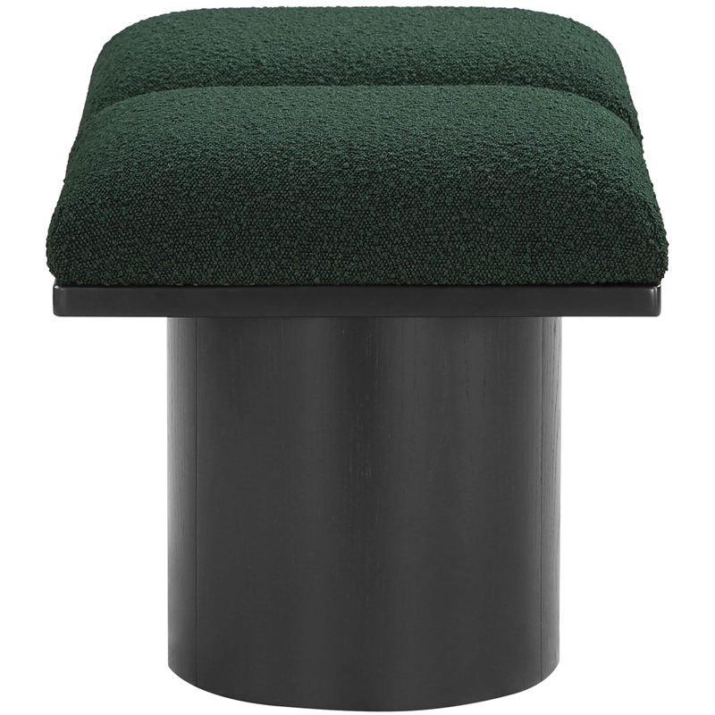 Meridian Furniture Pavilion Green Boucle Fabric Bench