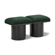 Meridian Furniture Pavilion Green Boucle Fabric Bench