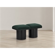 Meridian Furniture Pavilion Green Boucle Fabric Bench