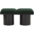 Meridian Furniture Pavilion Green Boucle Fabric Bench