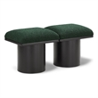 Meridian Furniture Pavilion Green Boucle Fabric Bench
