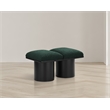 Meridian Furniture Pavilion Green Boucle Fabric Bench