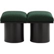 Meridian Furniture Pavilion Green Boucle Fabric Bench