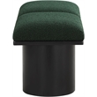 Meridian Furniture Pavilion Green Boucle Fabric Bench