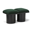 Meridian Furniture Pavilion Green Boucle Fabric Bench