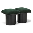 Meridian Furniture Pavilion Green Boucle Fabric Bench