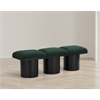 Meridian Furniture Pavilion Green Boucle Fabric Bench