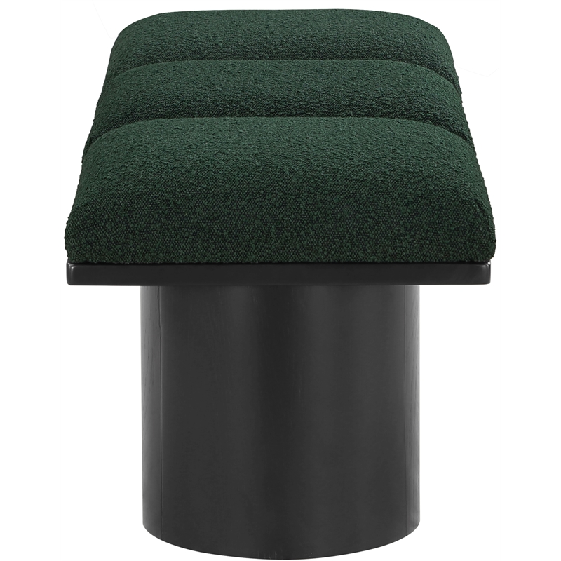 Meridian Furniture Pavilion Green Boucle Fabric Bench