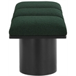 Meridian Furniture Pavilion Green Boucle Fabric Bench