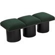 Meridian Furniture Pavilion Green Boucle Fabric Bench