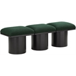 Meridian Furniture Pavilion Green Boucle Fabric Bench