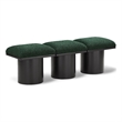 Meridian Furniture Pavilion Green Boucle Fabric Bench