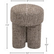 Meridian Furniture Larson Brown Fabric Ottoman/Stool