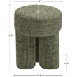 Meridian Furniture Larson Green Fabric Ottoman/Stool