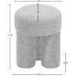 Meridian Furniture Larson Grey Fabric Ottoman/Stool