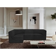 Meridian Furniture Ollie Black Boucle Fabric Modular Sectional
