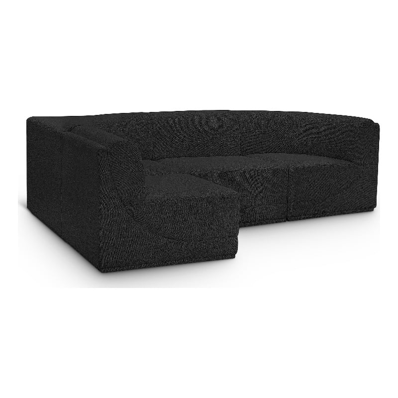 Black/4-Piece: 2 Armless Chair, 2 Corner Chair