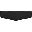 Meridian Furniture Ollie Black Boucle Fabric Modular Sectional