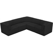 Meridian Furniture Ollie Black Boucle Fabric Modular Sectional