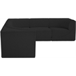 Meridian Furniture Ollie Black Boucle Fabric Modular Sectional