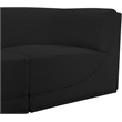 Meridian Furniture Ollie Black Boucle Fabric Modular Sectional