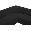 Meridian Furniture Ollie Black Boucle Fabric Modular Sectional