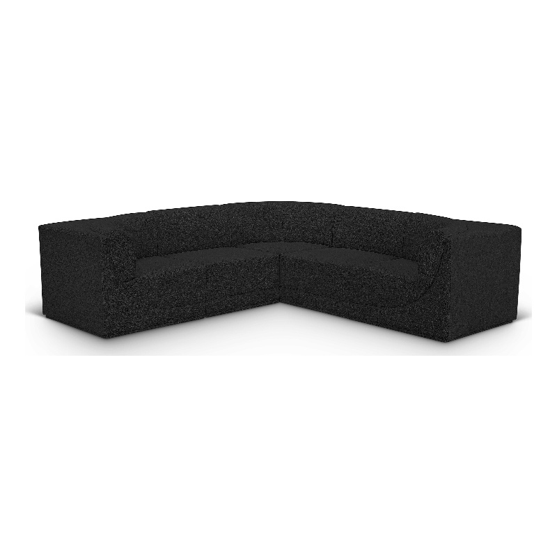 Black/5-Piece: 2 Armless Chair, 3 Corner Chair