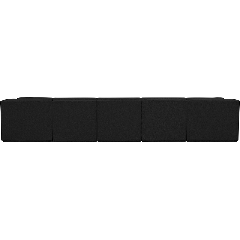 Meridian Furniture Ollie Black Boucle Fabric Modular Sectional