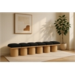 Meridian Furniture Pavilion Black Boucle Fabric Bench