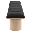 Meridian Furniture Pavilion Black Boucle Fabric Bench