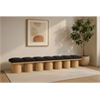 Meridian Furniture Pavilion Black Boucle Fabric Bench