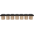 Meridian Furniture Pavilion Black Boucle Fabric Bench