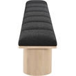 Meridian Furniture Pavilion Black Boucle Fabric Bench