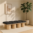 Meridian Furniture Pavilion Black Boucle Fabric Bench