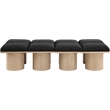Meridian Furniture Pavilion Black Boucle Fabric Bench