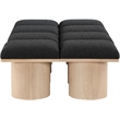 Meridian Furniture Pavilion Black Boucle Fabric Bench