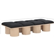 Meridian Furniture Pavilion Black Boucle Fabric Bench