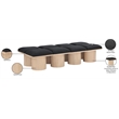 Meridian Furniture Pavilion Black Boucle Fabric Bench