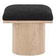 Meridian Furniture Pavilion Black Boucle Fabric Bench/Stool