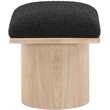 Meridian Furniture Pavilion Black Boucle Fabric Bench/Stool