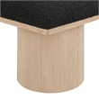 Meridian Furniture Pavilion Black Boucle Fabric Bench/Stool